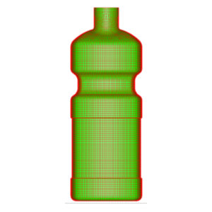 Figure 3a) Digital model of 48oz PET bottle.