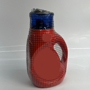 Figure 5: Bottles of liquid containing products are typically owe-wrapped or over-bagged to prevent losses of other products if leakage occurs. 